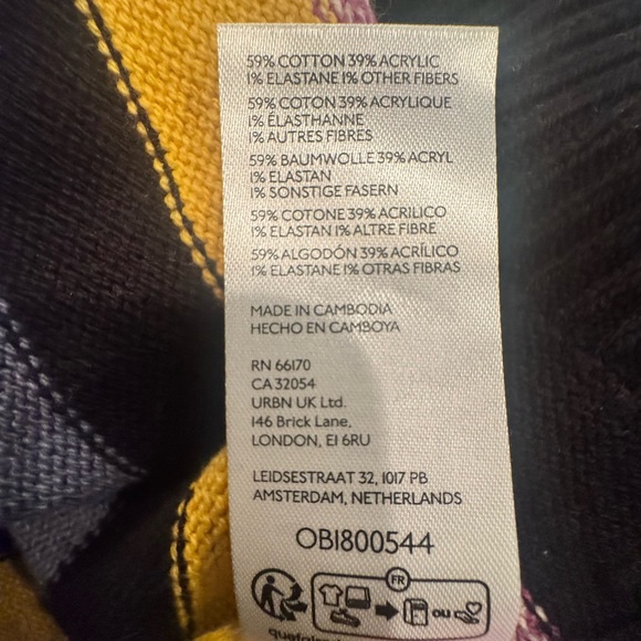 Urban Outfitters BDG Unisex Mixed Stripe Crew Neck Pullover Sweater Size L - Picture 6 of 11